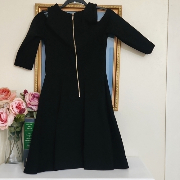 Eliza J Elegant Little Black Sheath Dress Formal Party Wedding Guest Old Money - Picture 9 of 13